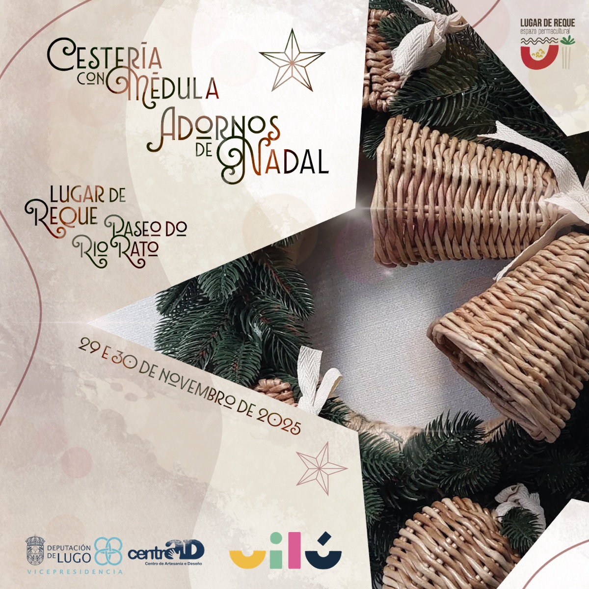 Curso de cestería con medula